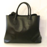 Leather Handbag "Prato" Black