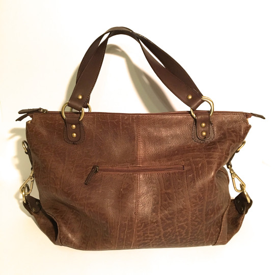 Leather Handbag Maxi brown patterned 2