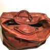 Leather duffle bag brown