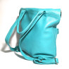 Leather Handbag/Backpack ZIP Lightblue