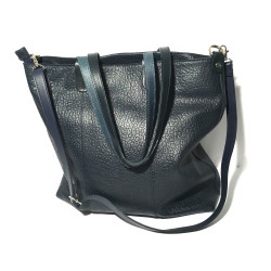 Leather Handbag Loredana Blue