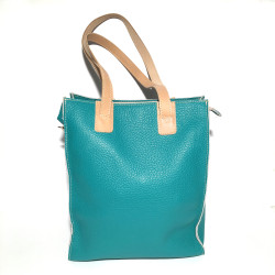 Leather Handbag "Fun" Water green