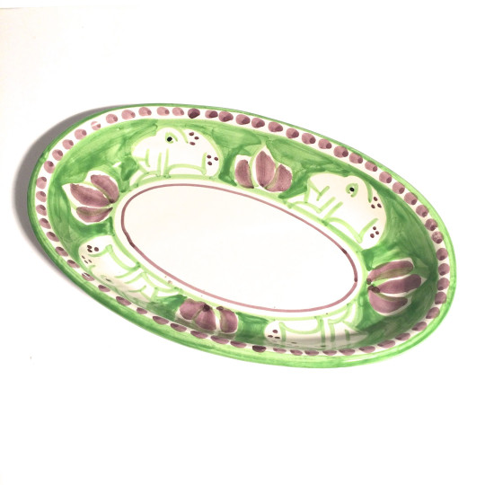 Solimene hand painted deep oval plate