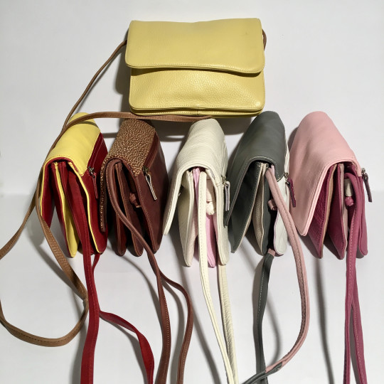 Leather shoulder bag Sofia Multicolor