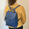 Leather Backpack Taormina Blue (mod b)