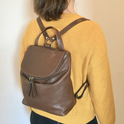 Leather Backpack Taormina Brown (mod b)