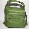 Leather Handbag/Backpack Napoli green