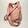 Leather Handbag/Backpack Roma pink