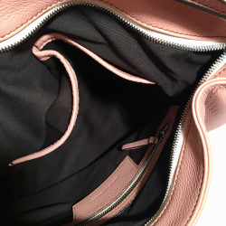 Lederhandtasche/Rucksack Roma Pink