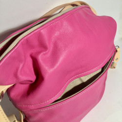 Leather Handbag/Backpack Pink
