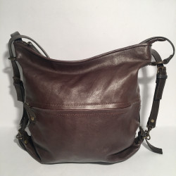 Leather Handbag/Backpack chocolate brown
