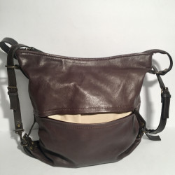 Leather Handbag/Backpack chocolate brown