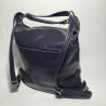 Leather Handbag/Backpack Napoli dark blue