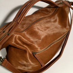 Leather Handbag Natalia "Fur"