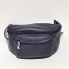 Leather Belly Bag Casual Blue