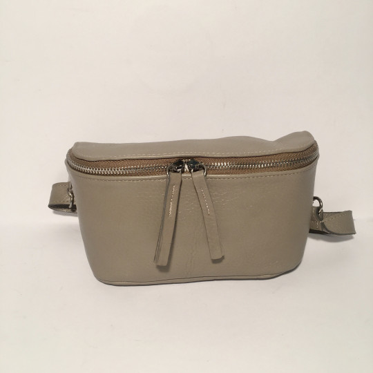 Leather Belly Bag Chic Mud Tone