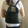 Leather Handbag/Backpack Roma Lila