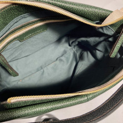 Leather Handbag  SARA green