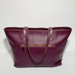 Leather Handbag CORSICA purple
