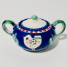 Solimene hand painted sugar bowl with handle