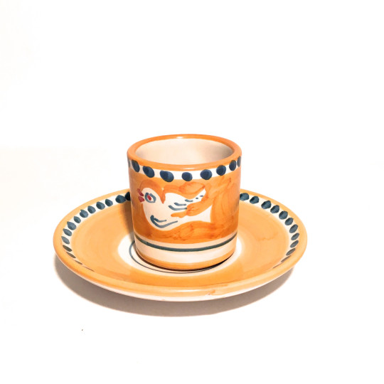 Solimene hand painted Espresso set (cup+plate)