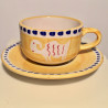 Solimene hand painted Cappuccino set (cup+plate)