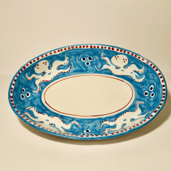 Solimene hand painted deep oval plate - extra large
